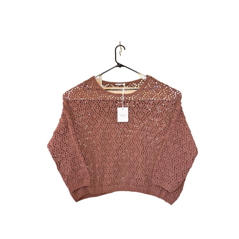 NWT - Brown Soft Knit Oversized Sweater by Miracle